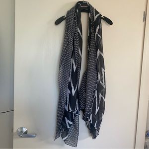 Icing | Black Printed Long Scarf